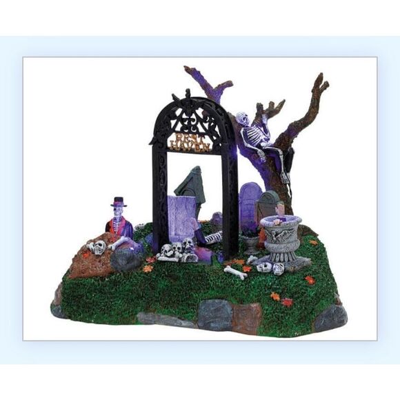 Lemax Restless Tombstone Halloween   - Picture 1 of 12